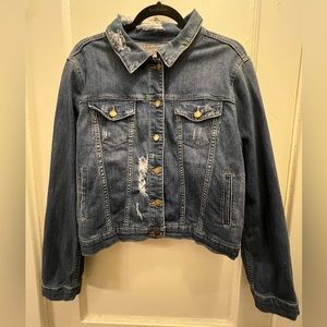 JUST USA -Hadid Distressed Denim Jacket